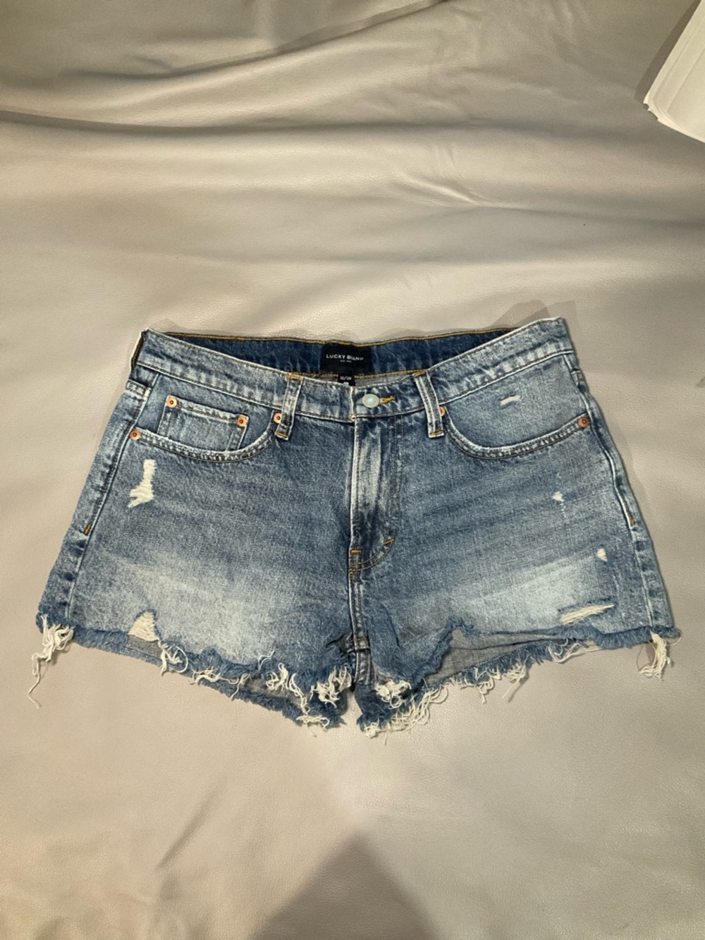 Lucky Brand Light Blue Distressed Denim Cutoff Shorts